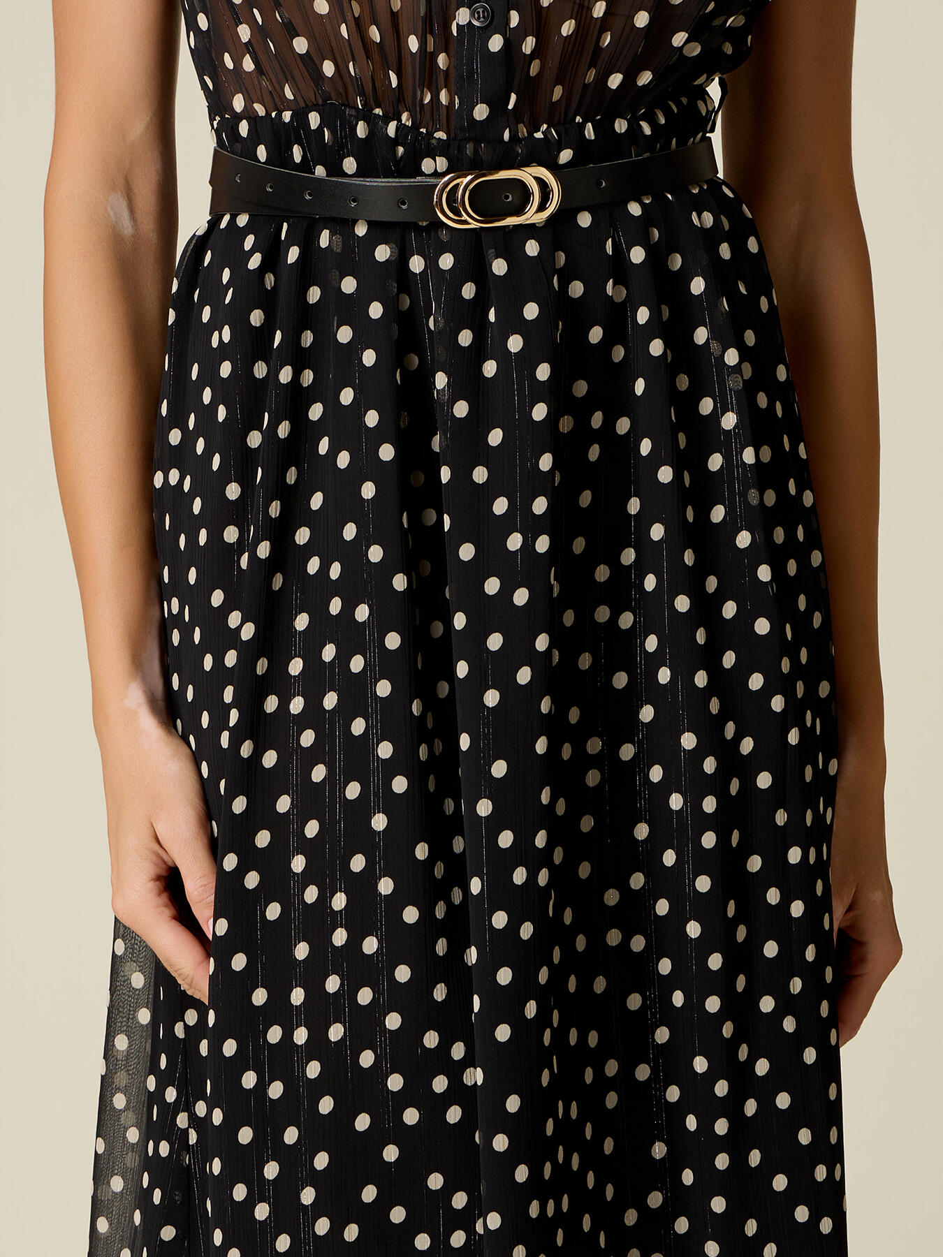 Vestito chemisier midi a pois image number 2