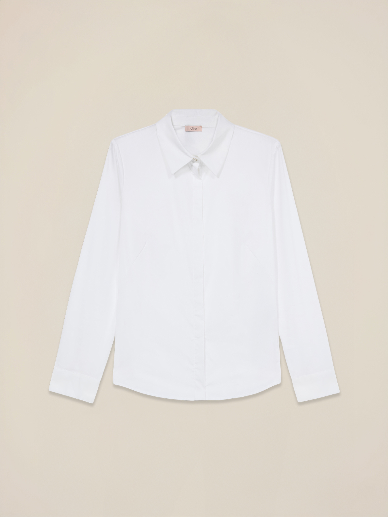 Camicia in popeline con bottone gioiello image number 3