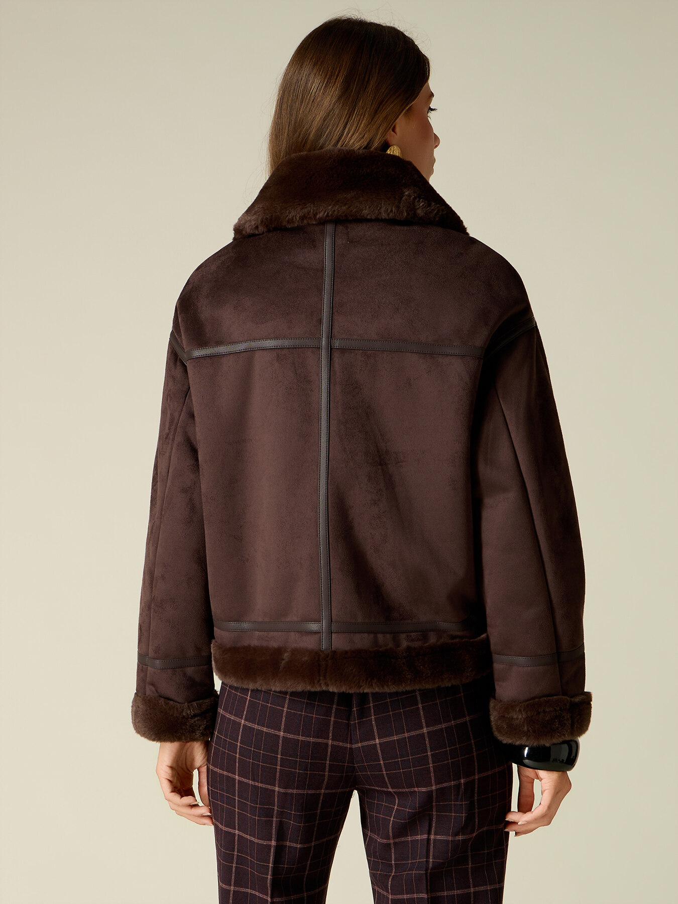 Shearling-effect jacket image number 1