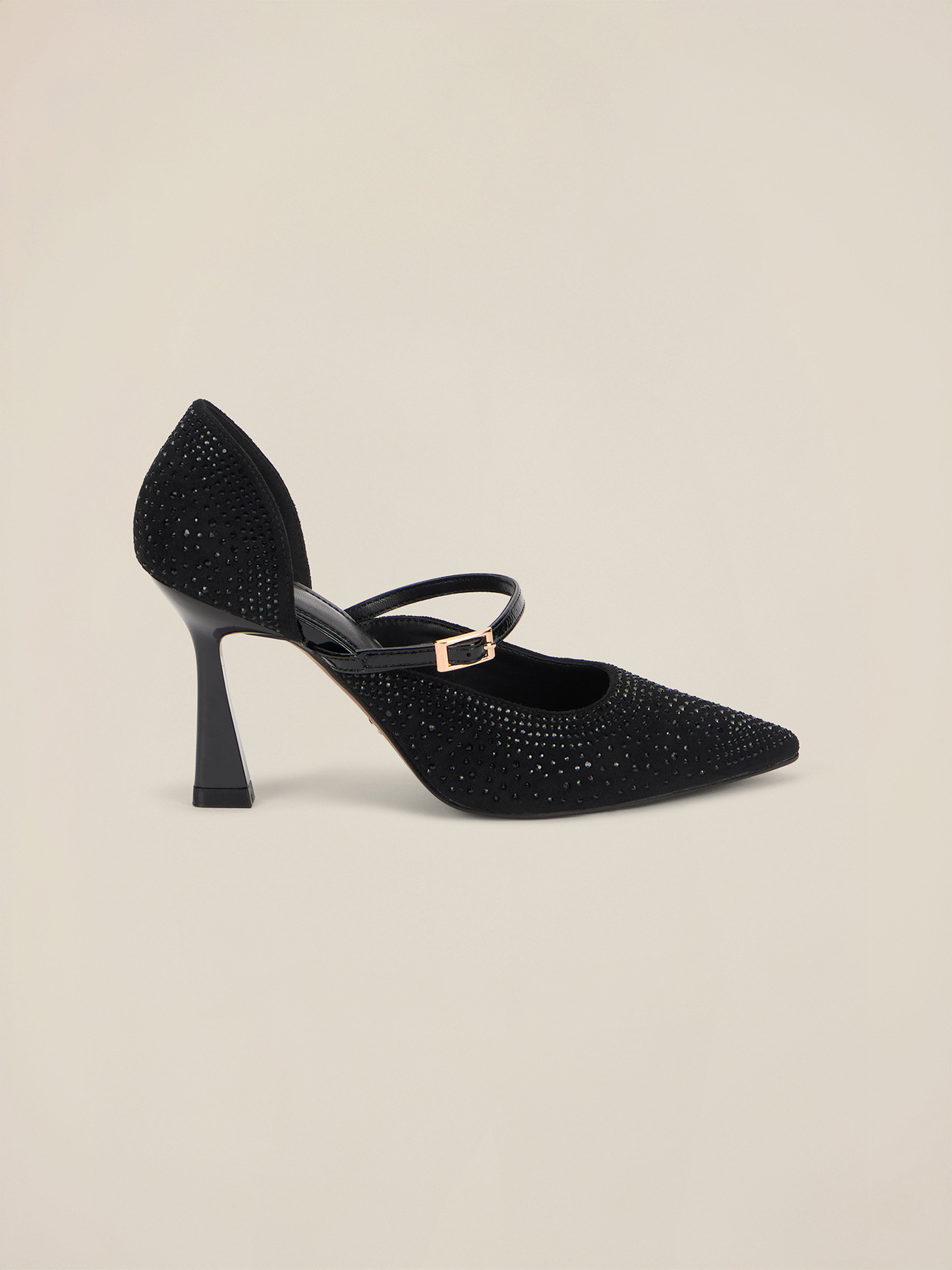 Pumps with appliqu&eacute;s and ankle strap image number 2