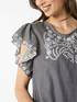 Vestito in chambray con ricami image number 2