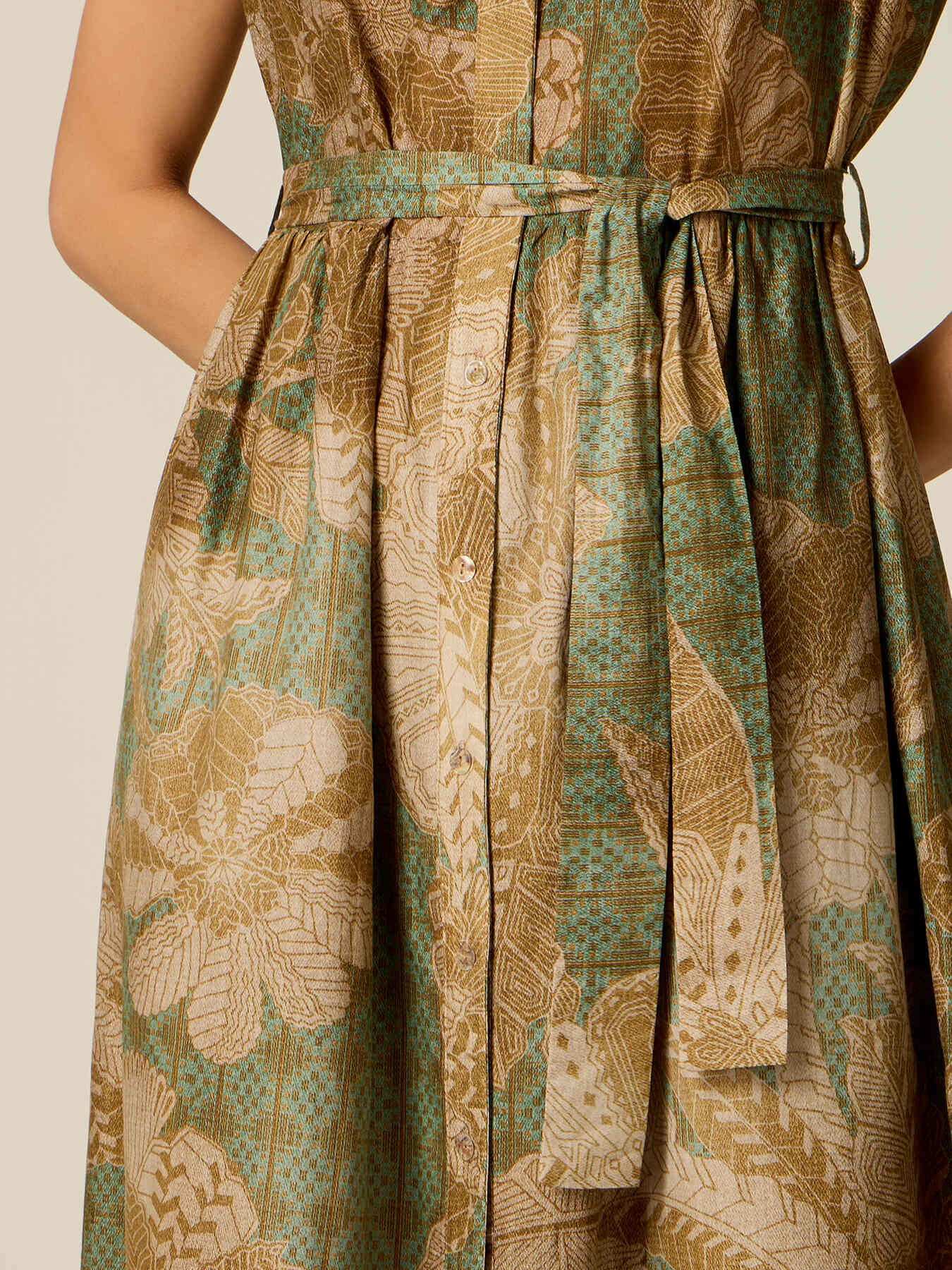 Hemdblusenkleid aus Musselin mit Muster image number 2