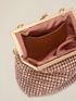 Clutch con cristalli e chiusura a scatto image number 4