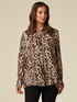 Camicia animalier in raso image number 0