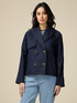 Short cotton double-breasted trench coat image number 0