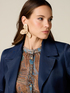 Cropped linen blend blazer image number 2