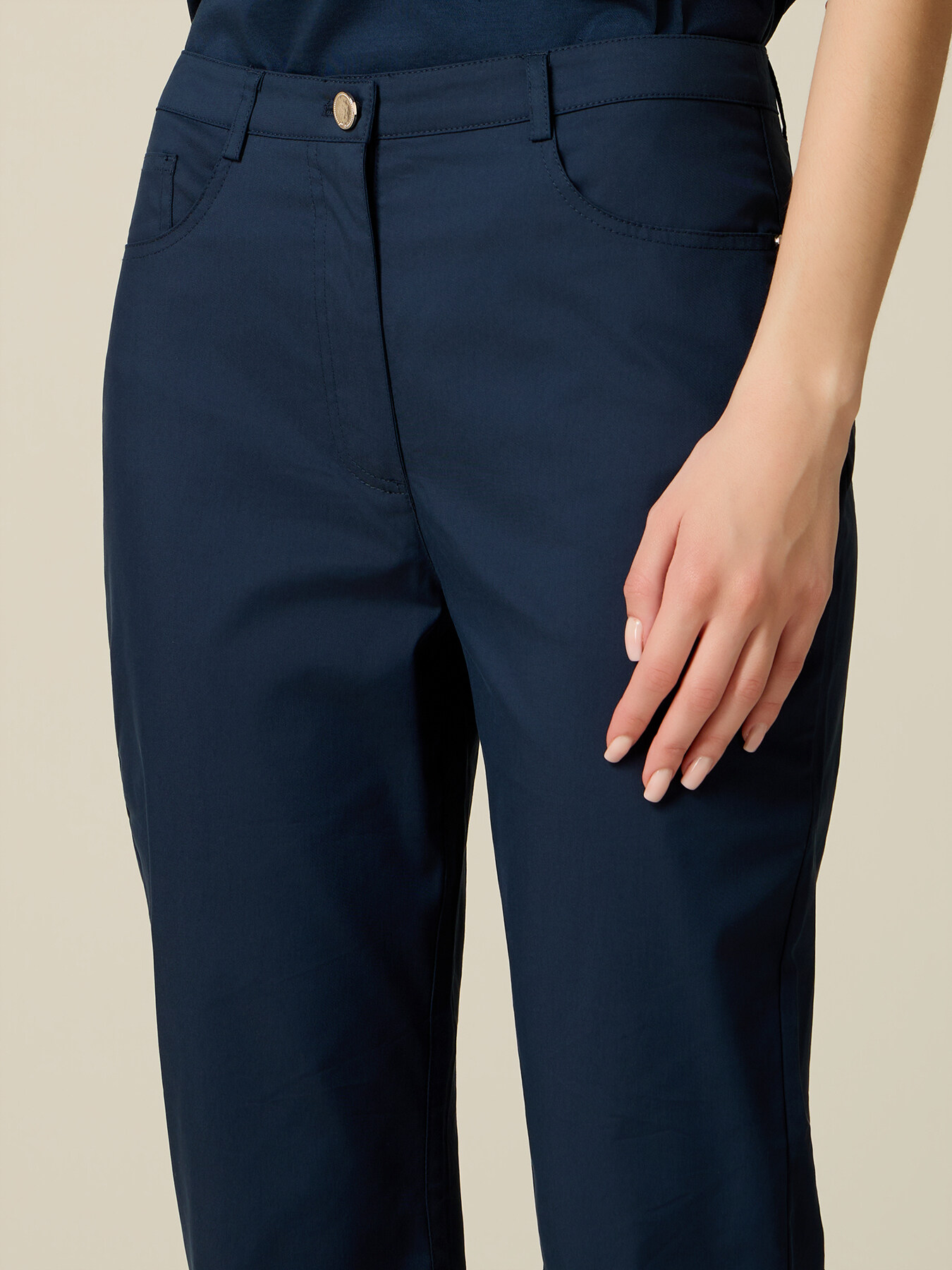 Pantaloni skinny din amestec de bumbac image number 2