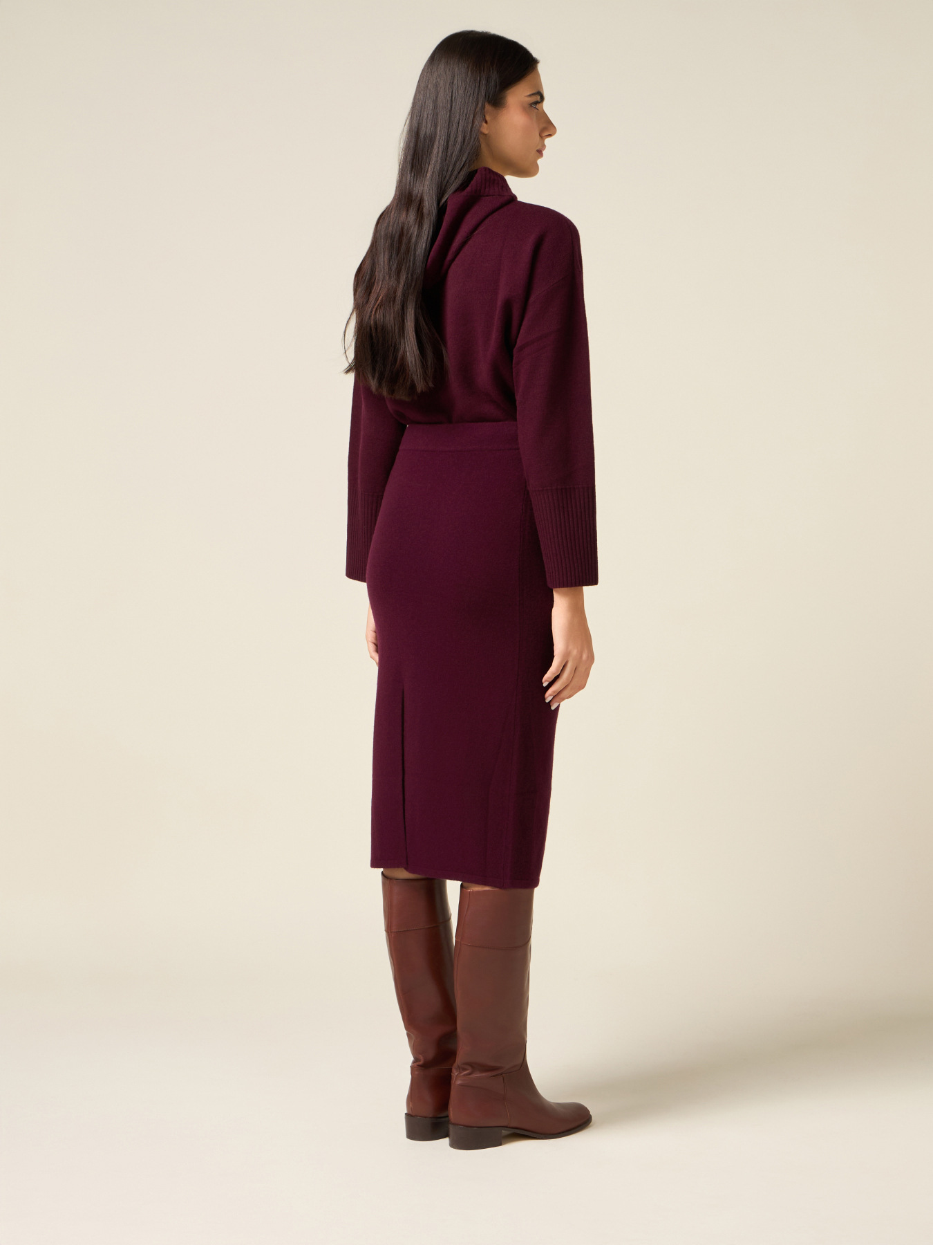 Wool sheath skirt image number 1