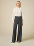 Pantaloni wide leg in flanella image number 0