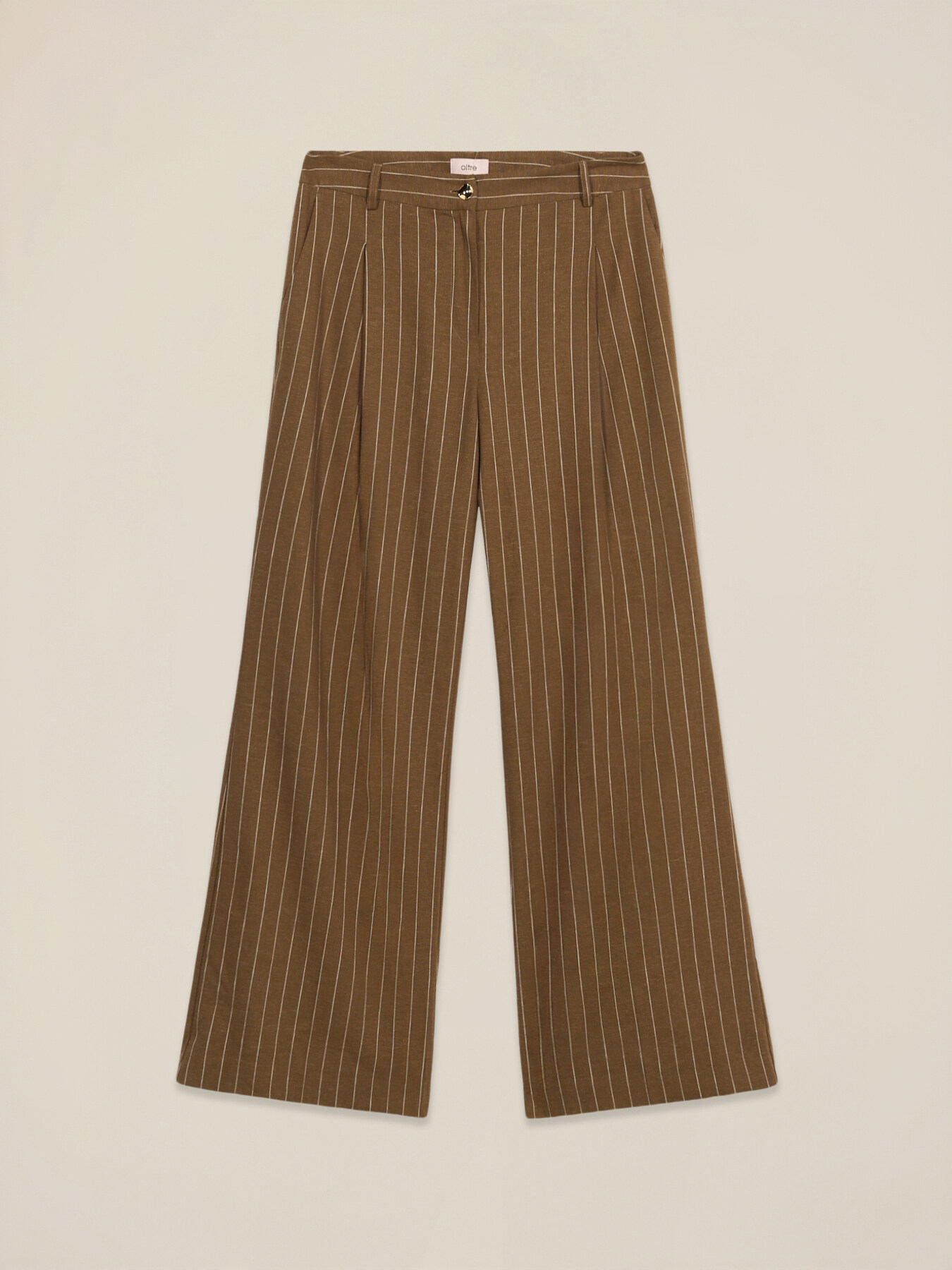Pantaloni palazzo din amestec de in image number 4