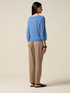 Viscose blend sweater with boat neck image number 1
