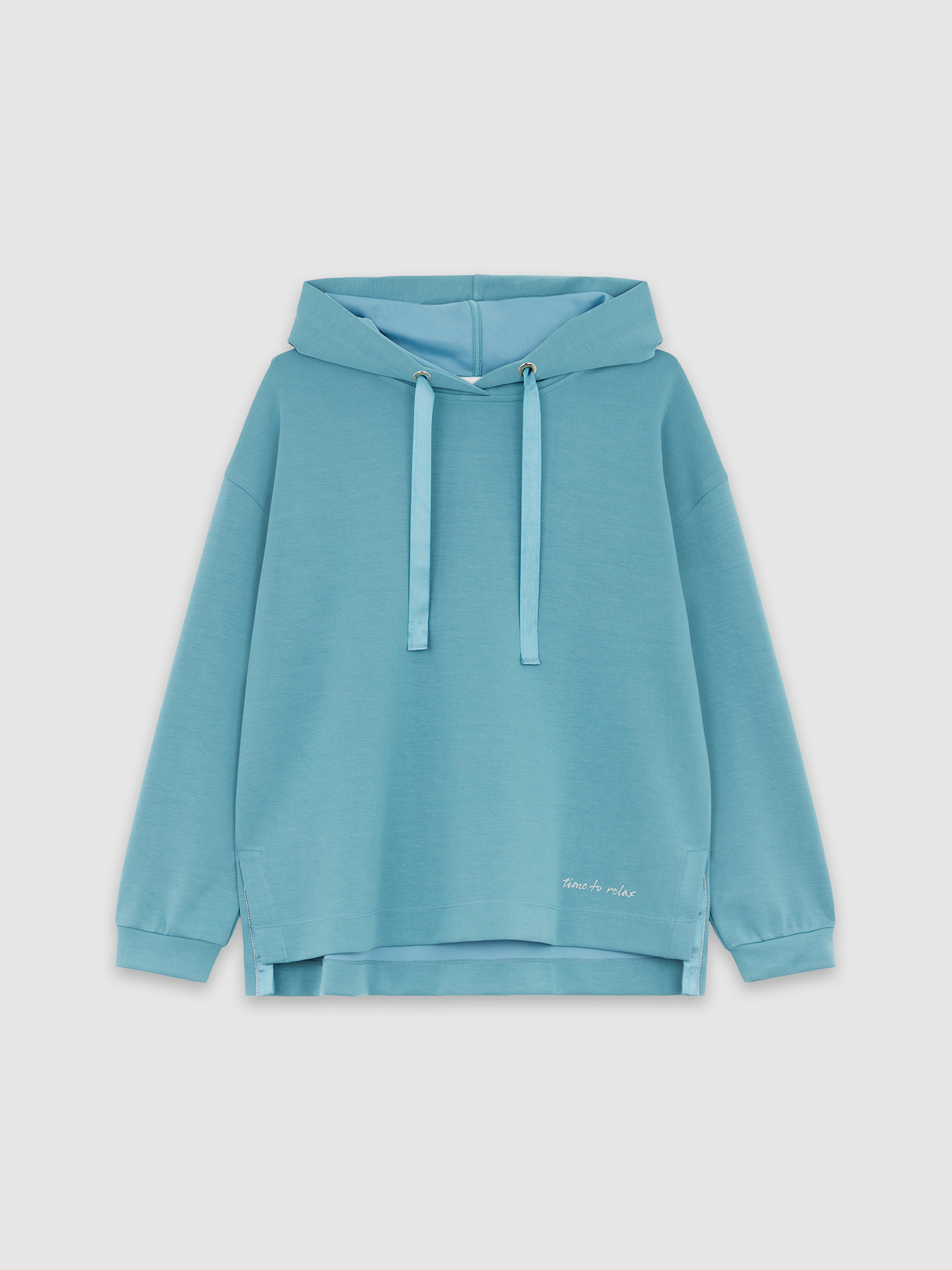 Sudadera en mezcla de modal con capucha image number 3