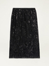 Fustă tip creion din tul și paiete image number 4