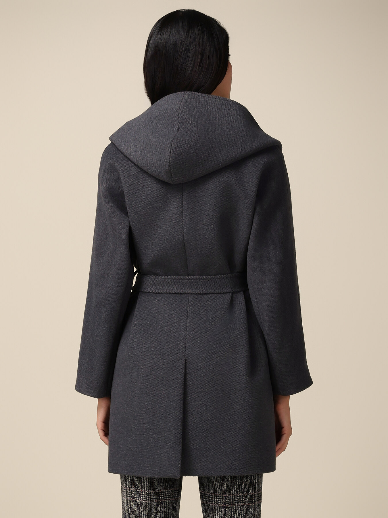 Cape coat with belt image number 1