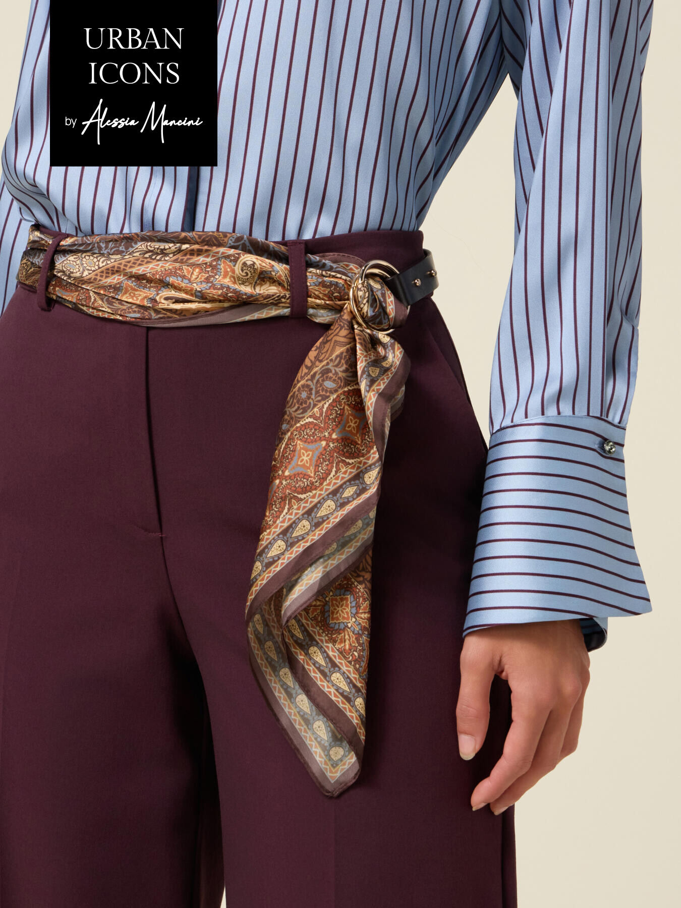 Cintura con foulard decorativo image number 0