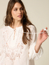 Cotton silk blouse with embroidery image number 3