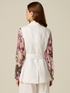 Tailored linen vest with belt image number 1