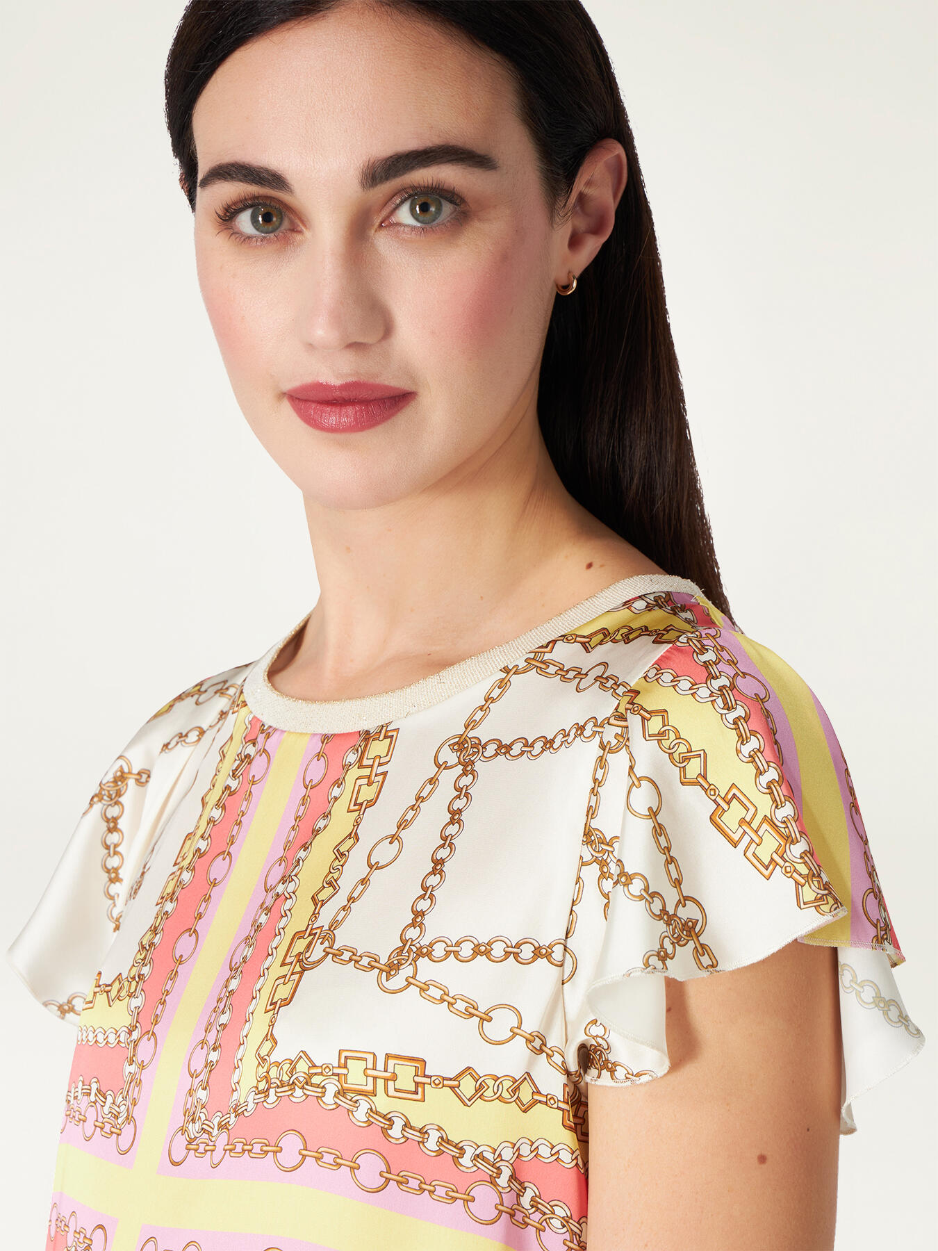 Blouse with scarf pattern image number 2
