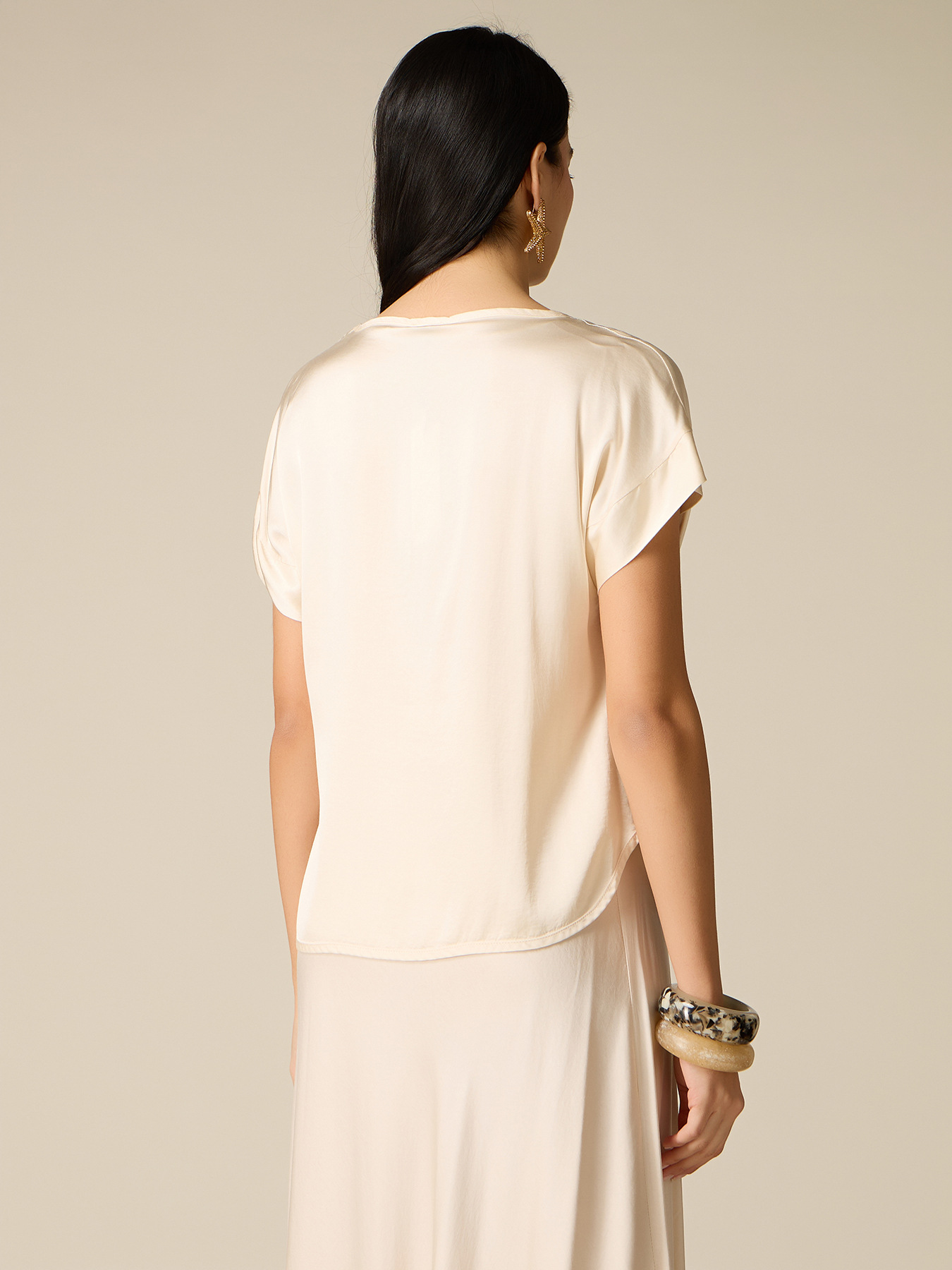 Viscose satin blouse image number 1