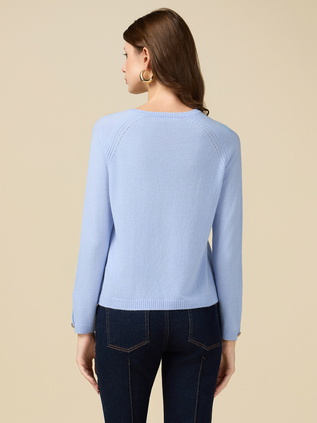 Kaschmir-Pullover mit rundem Ausschnitt image number 1