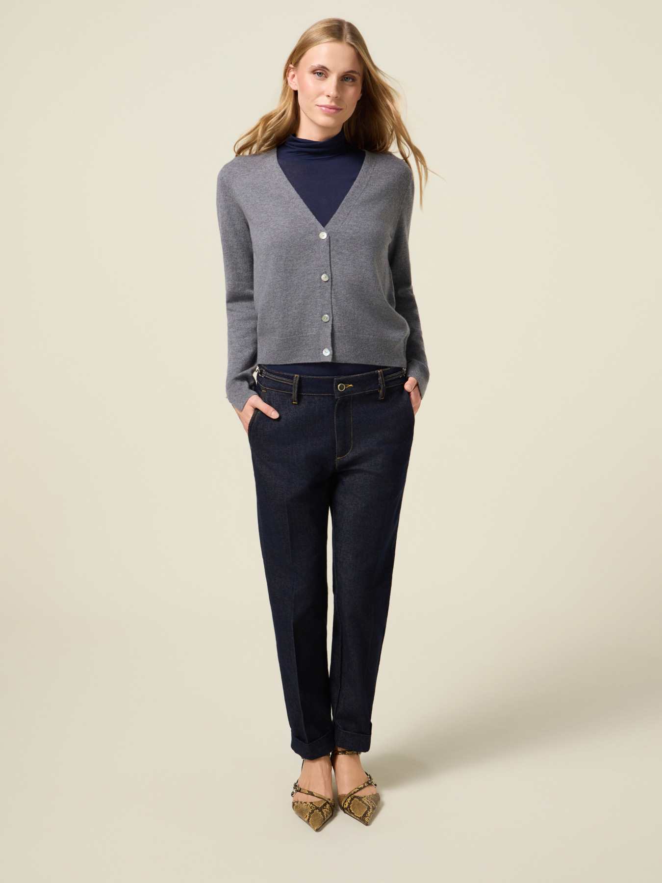 Wool and cashmere cardigan image number 0
