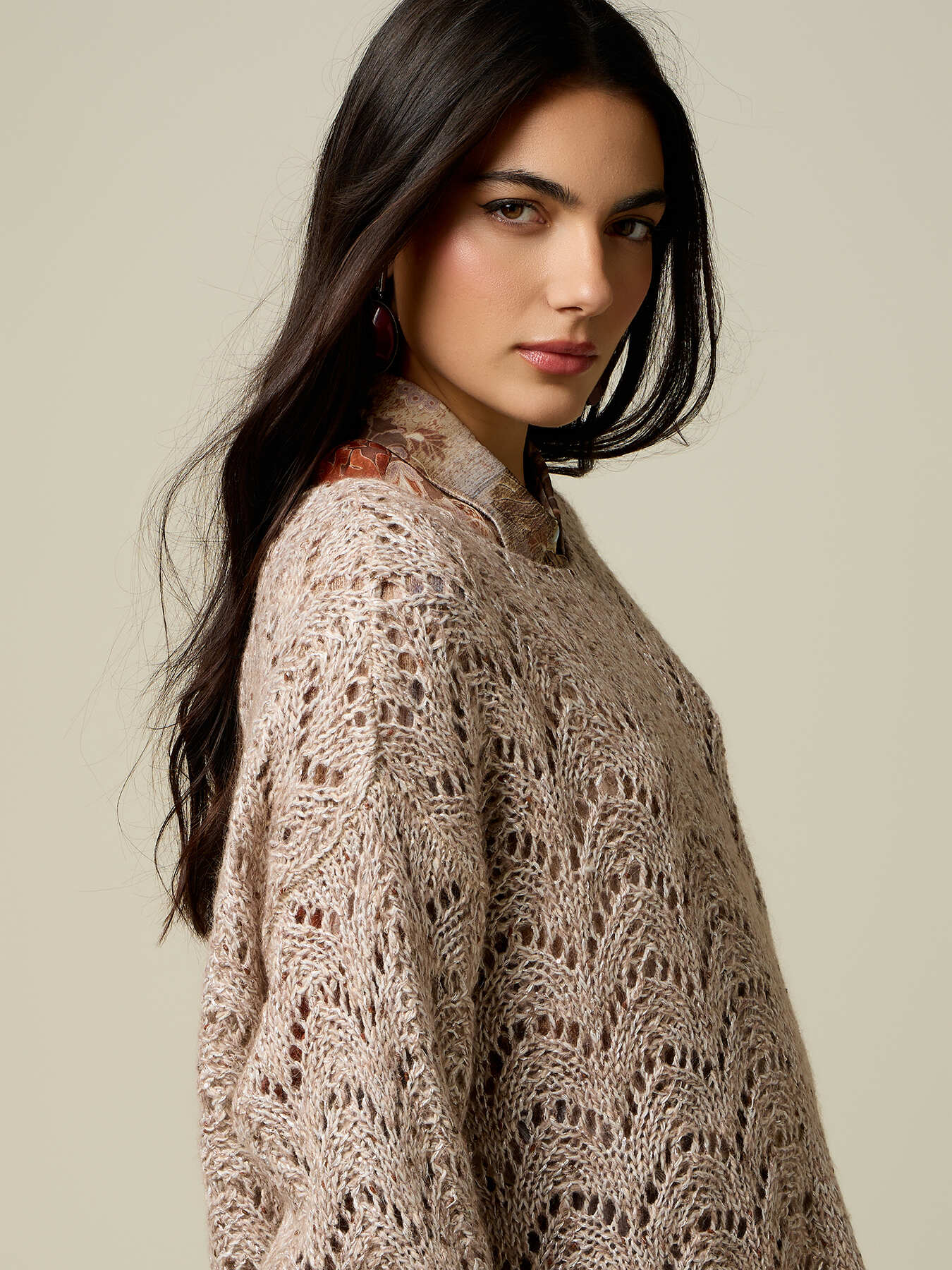 Openwork mohair-blend sweater with sequins image number 2