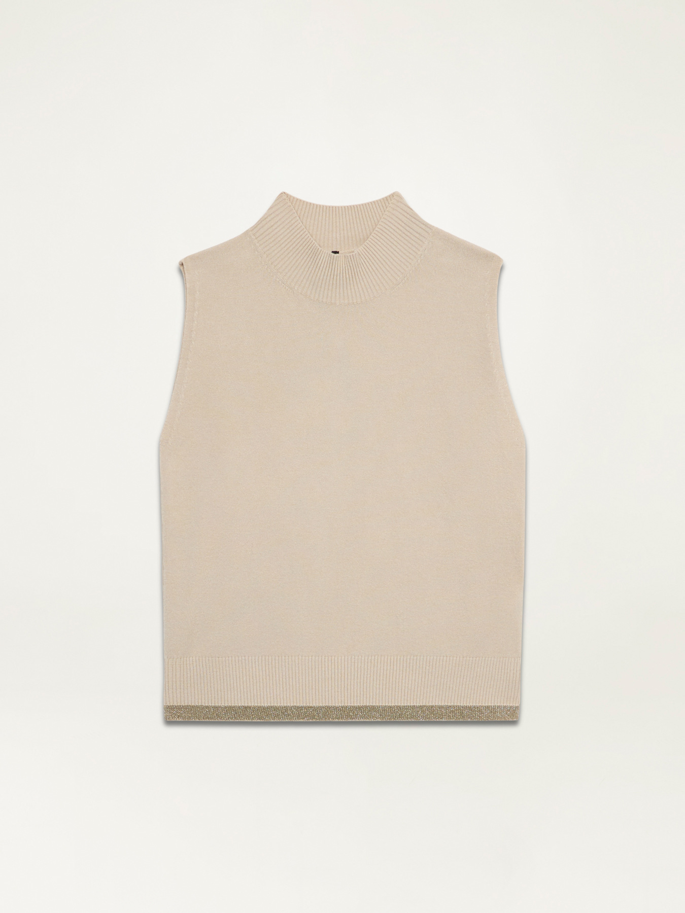 Sleeveless turtleneck sweater image number 0