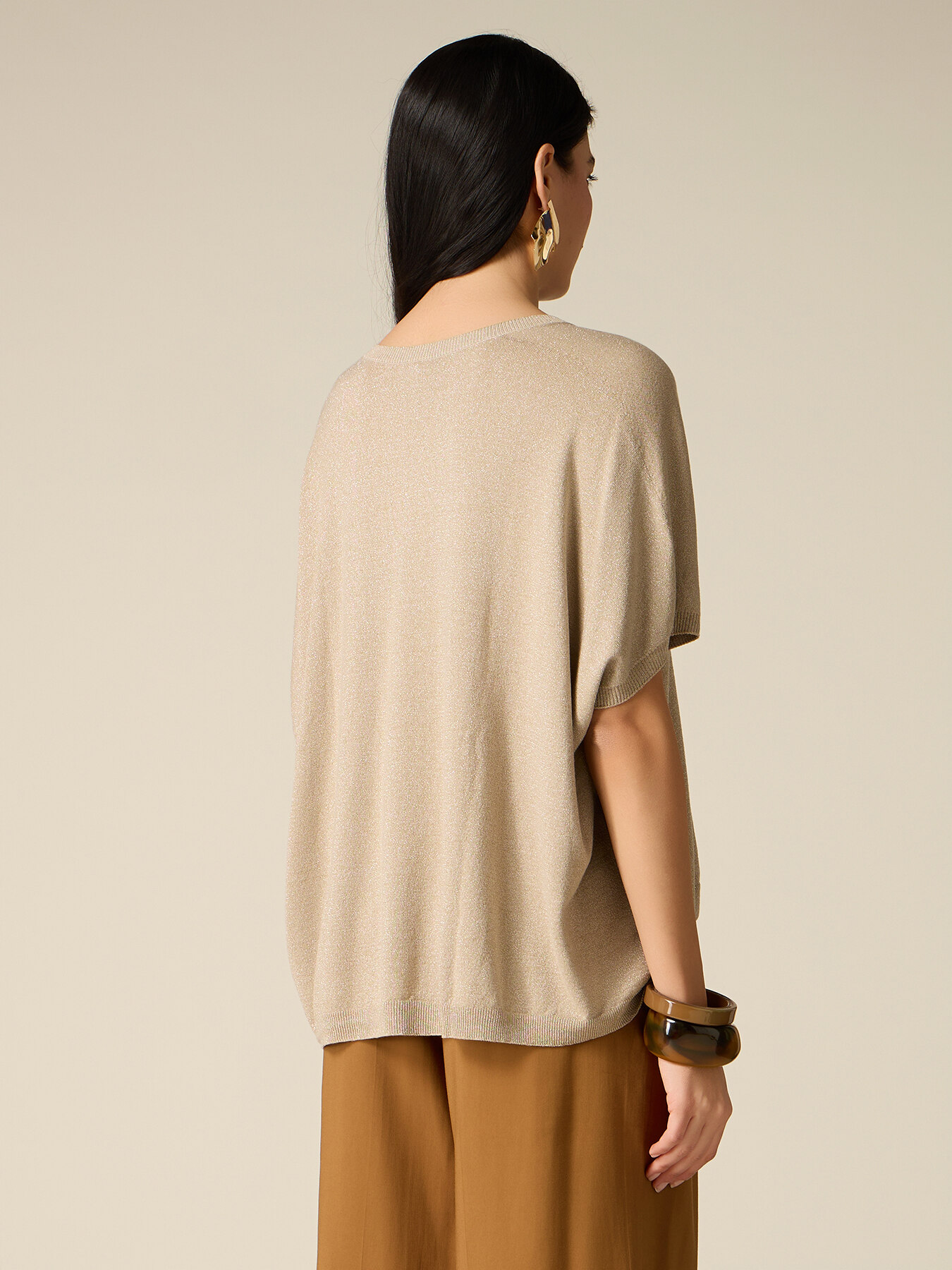 Kimono-Pullover aus Lurex image number 1