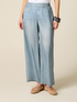 Pantaloni palazzo in raso effetto denim image number 3