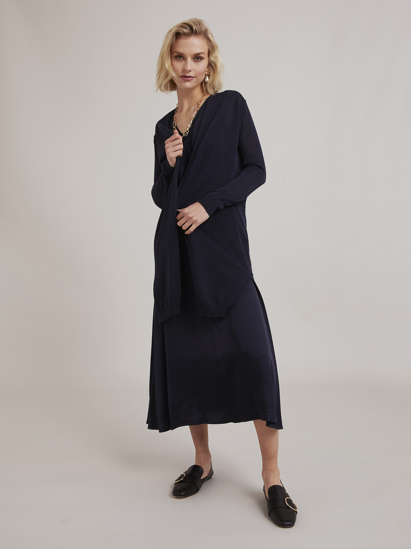 Cardigan lurex lungo image number 2