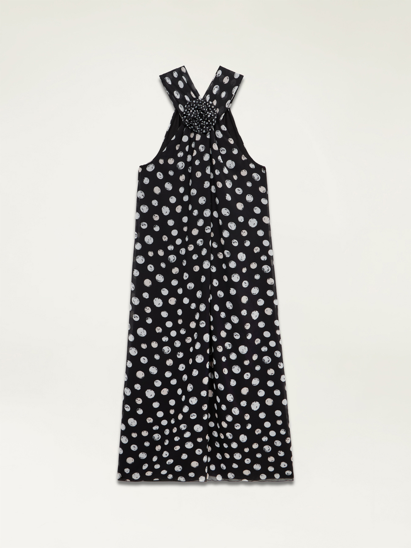 Vestito lungo con fiore image number 4