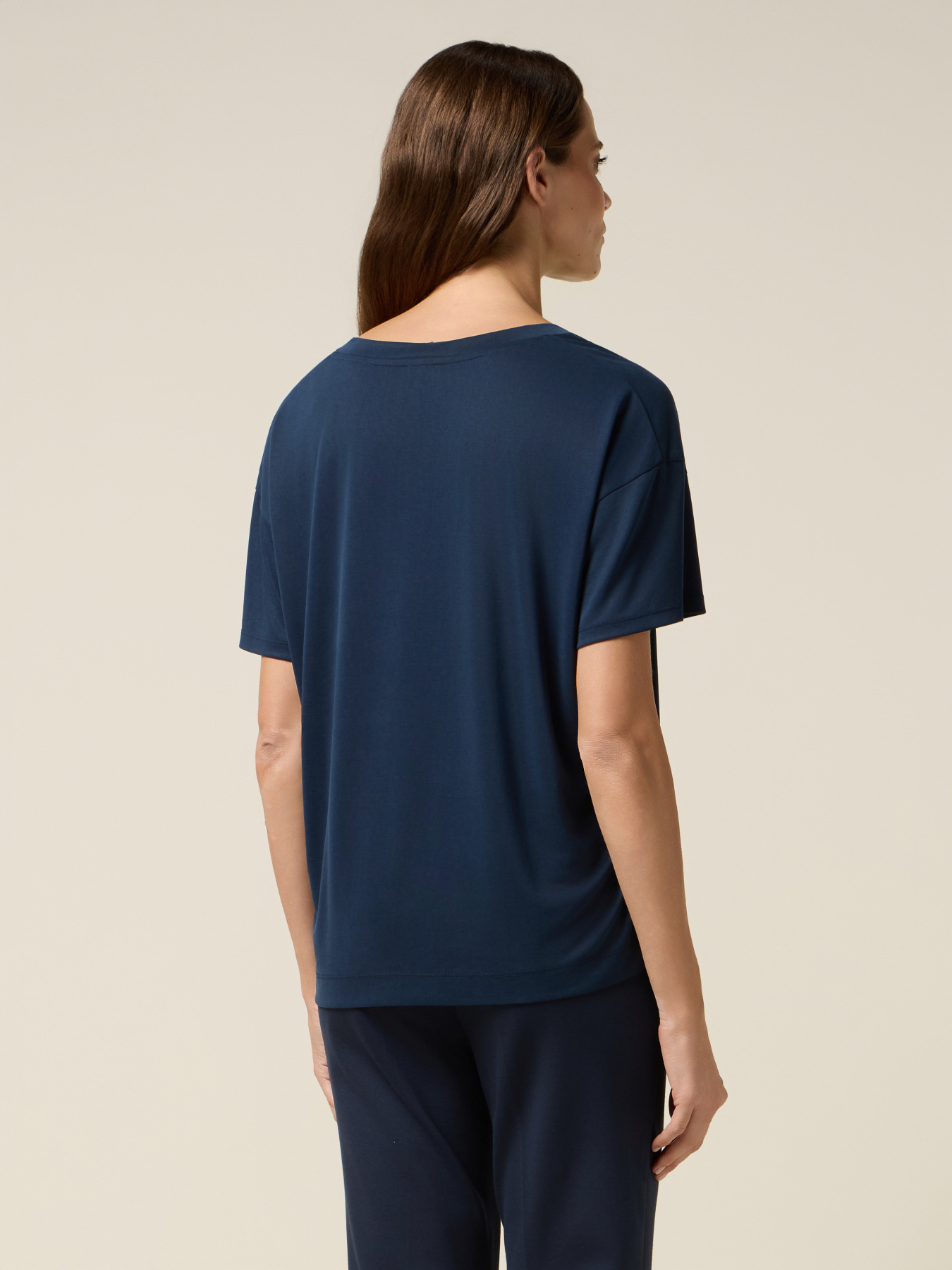 Modal blend V-neck T-shirt image number 1