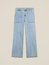Jeans a palazzo con castoni image number 4