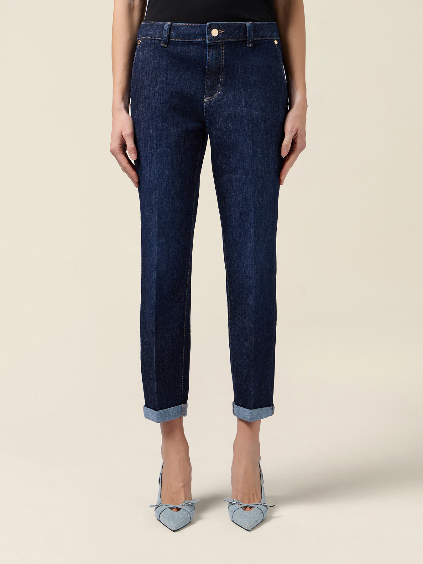 Rinse denim chino jeans image number 3
