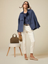Cigarette pants in lyocell blend fabric image number 0