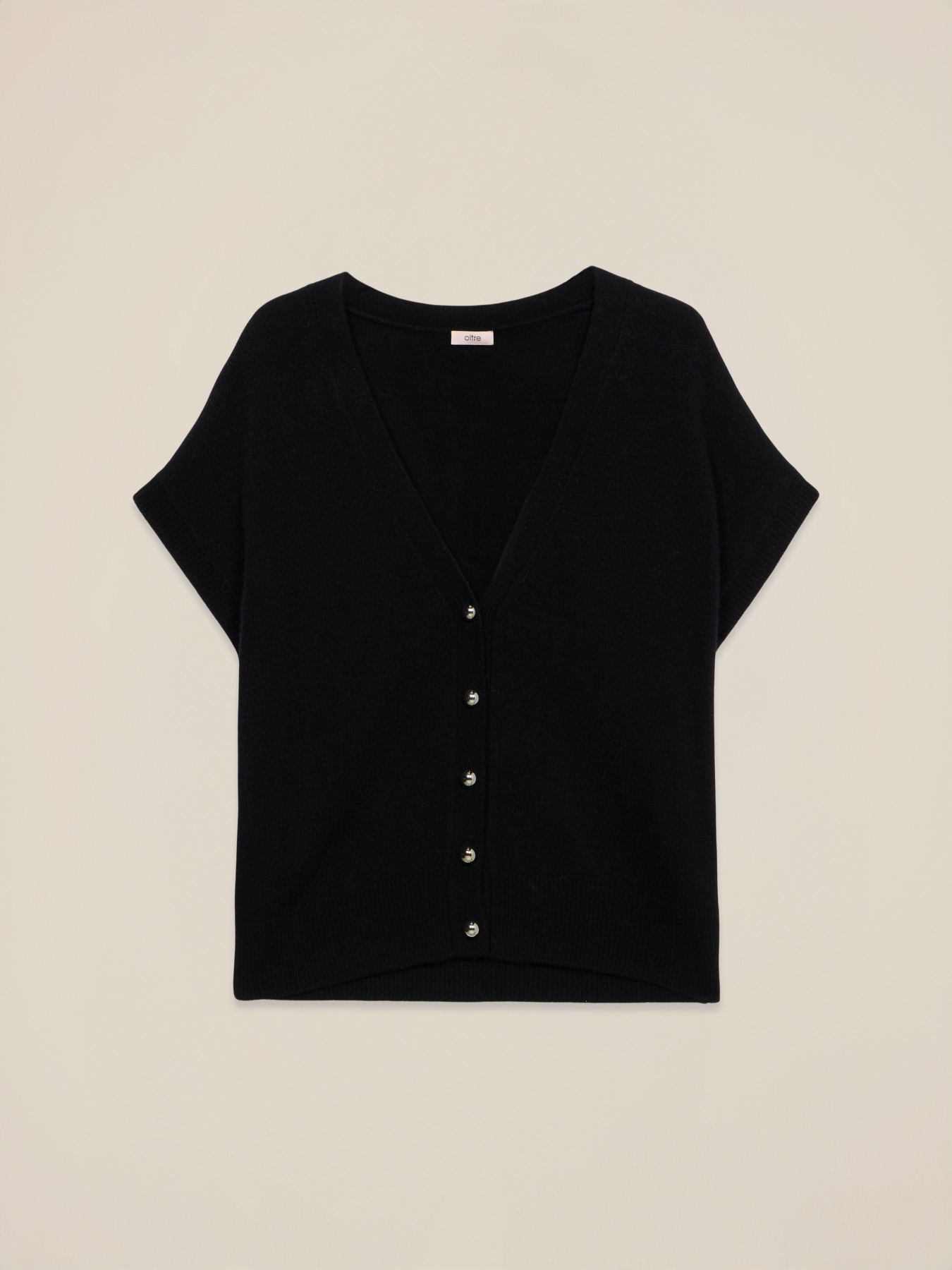 Kurze Strickjacke aus feinem Viskose-Mischgewebe image number 3