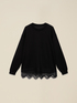 Sweat-shirt avec bordure en dentelle image number 3