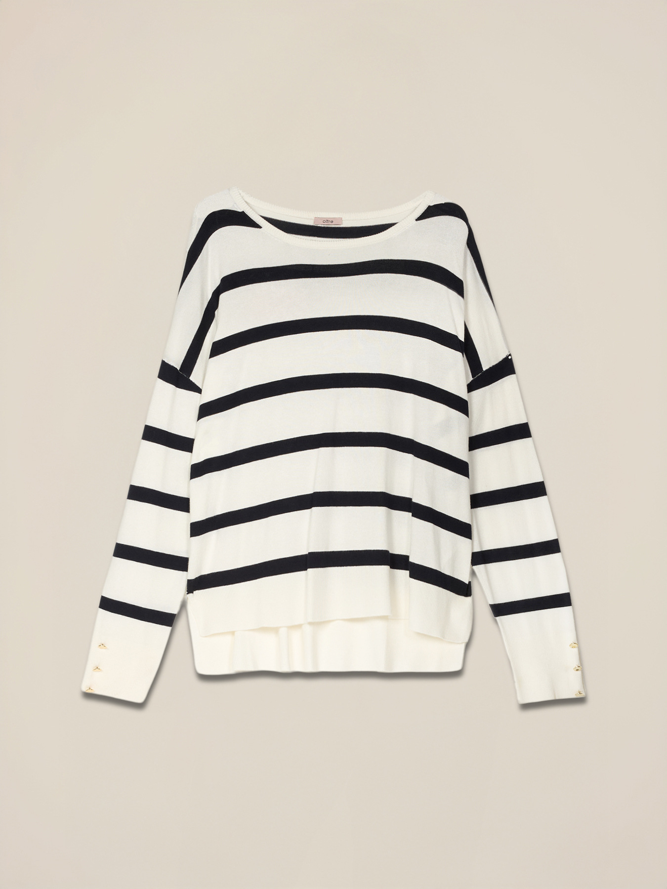 Gestreifter Oversize-Pullover image number 3