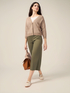 Cotton blend cropped palazzo pants image number 0