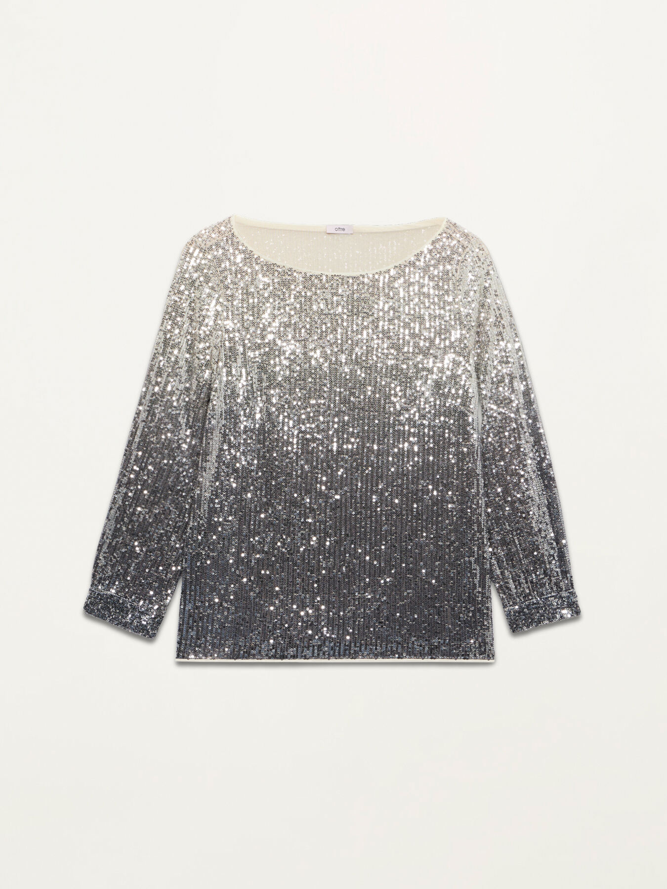 Blusa in paillettes sfumate image number 3