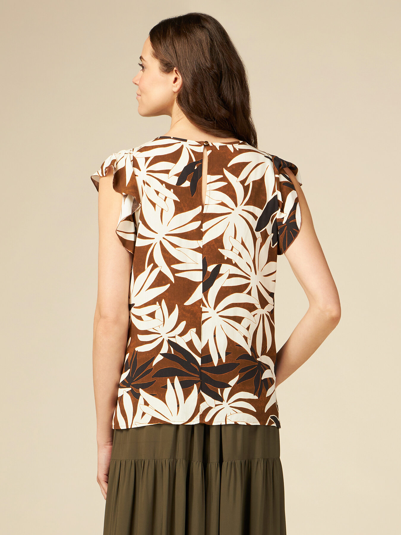 Patterned viscose blouse image number 1