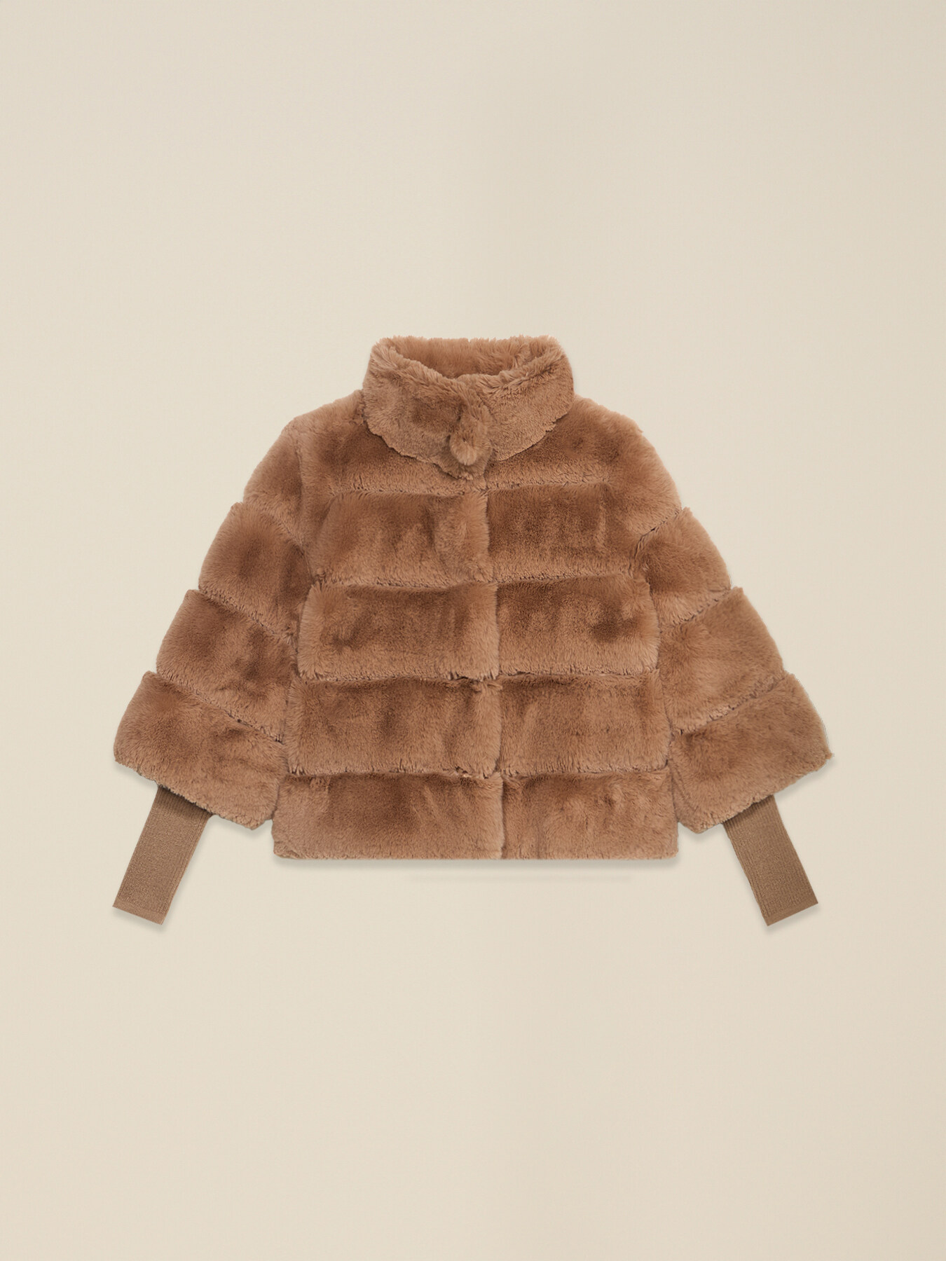 Short plush-effect jacket image number 3