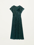 Plissiertes Lurex-Kleid mit Brosche image number 4