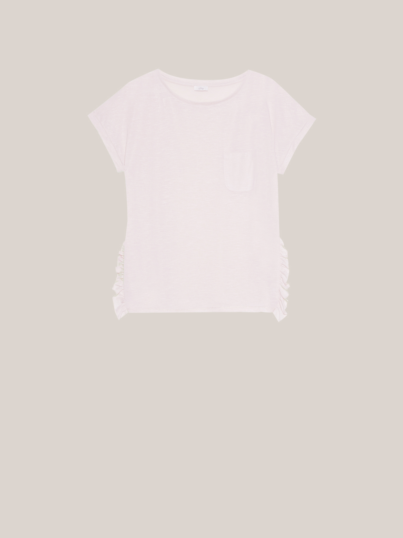 T-shirt laminata con taschino image number 2