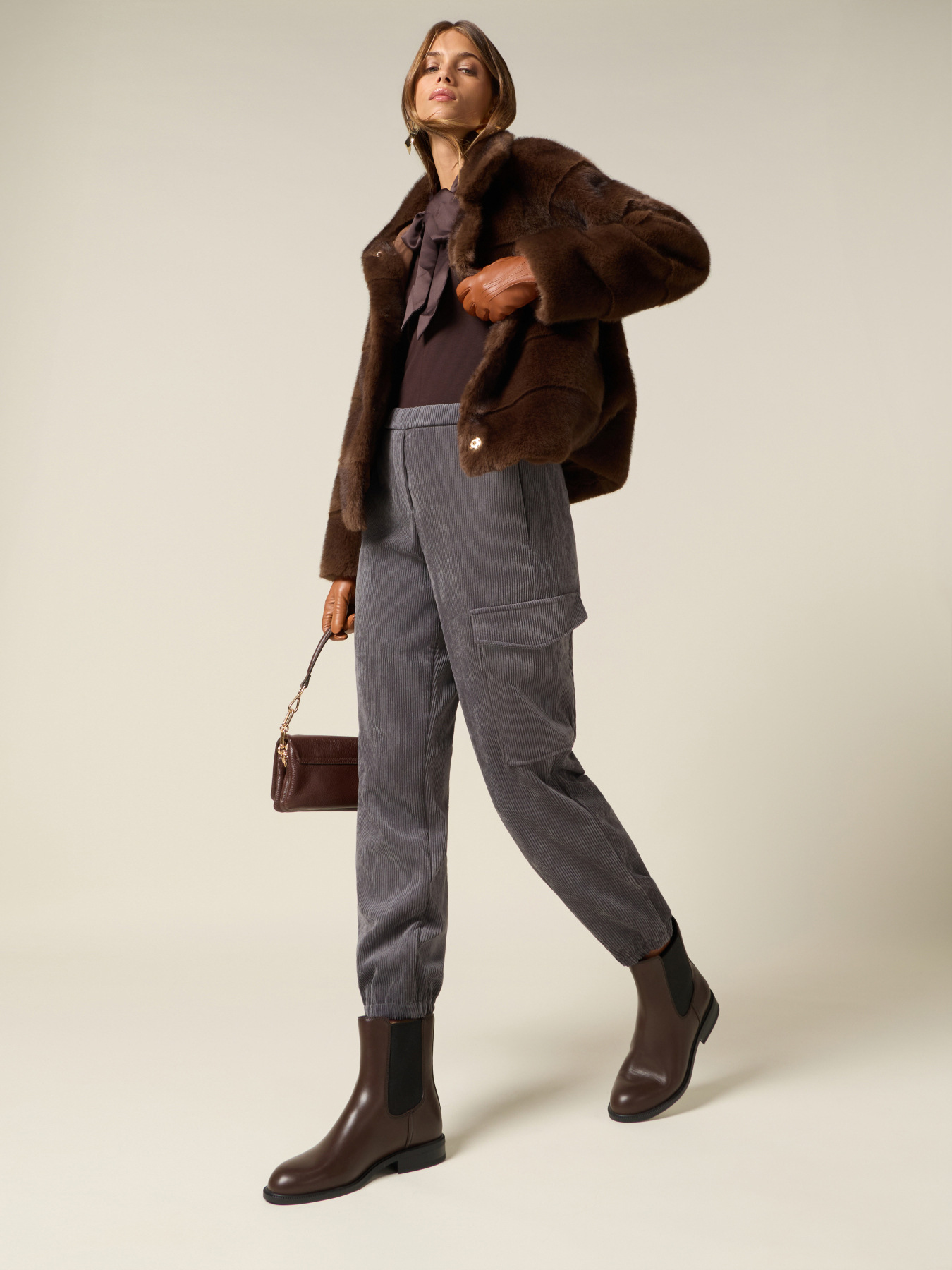 Corduroy cargo pants image number 0