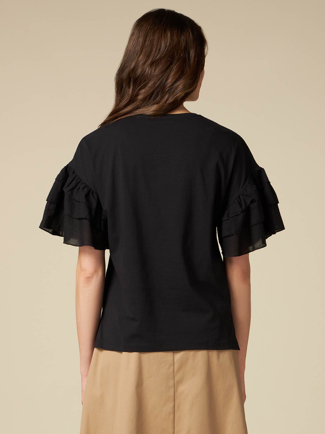 T-shirt con maniche a balze image number 1