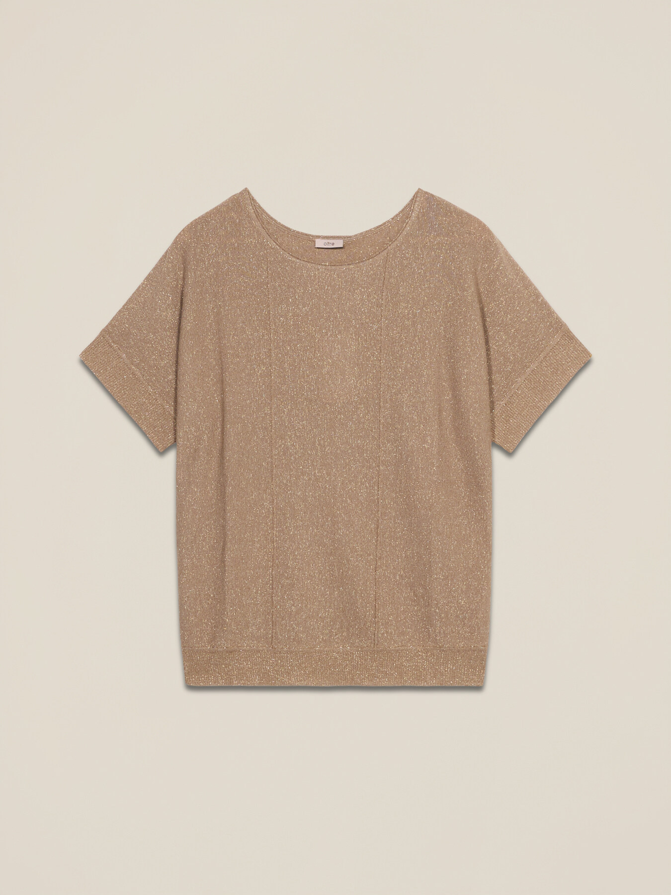 Short-sleeved lurex sweater image number 3
