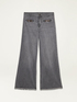 Jeans wide leg cropped a lavaggio grigio image number 4