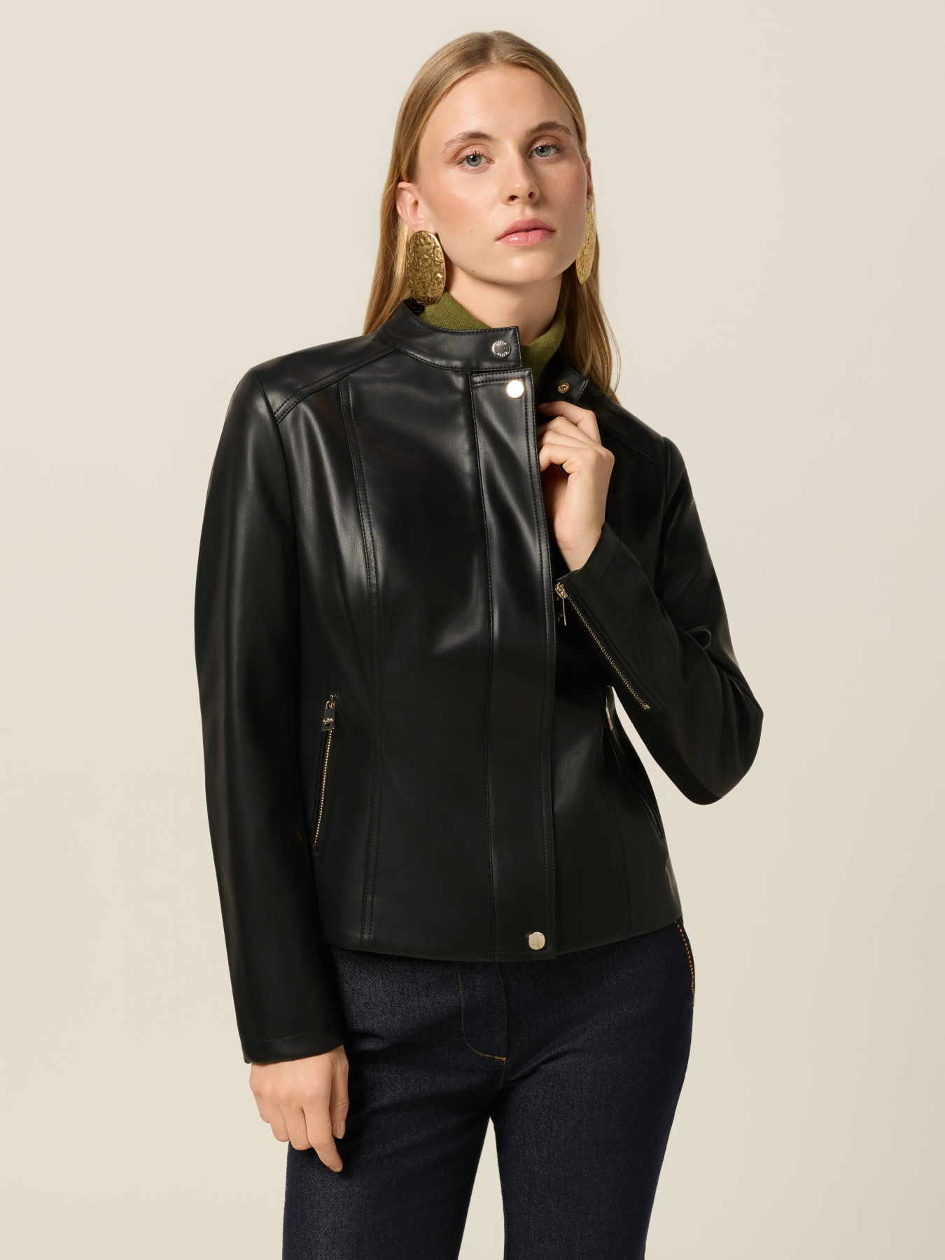 Giacca corta con zip decorative image number 0