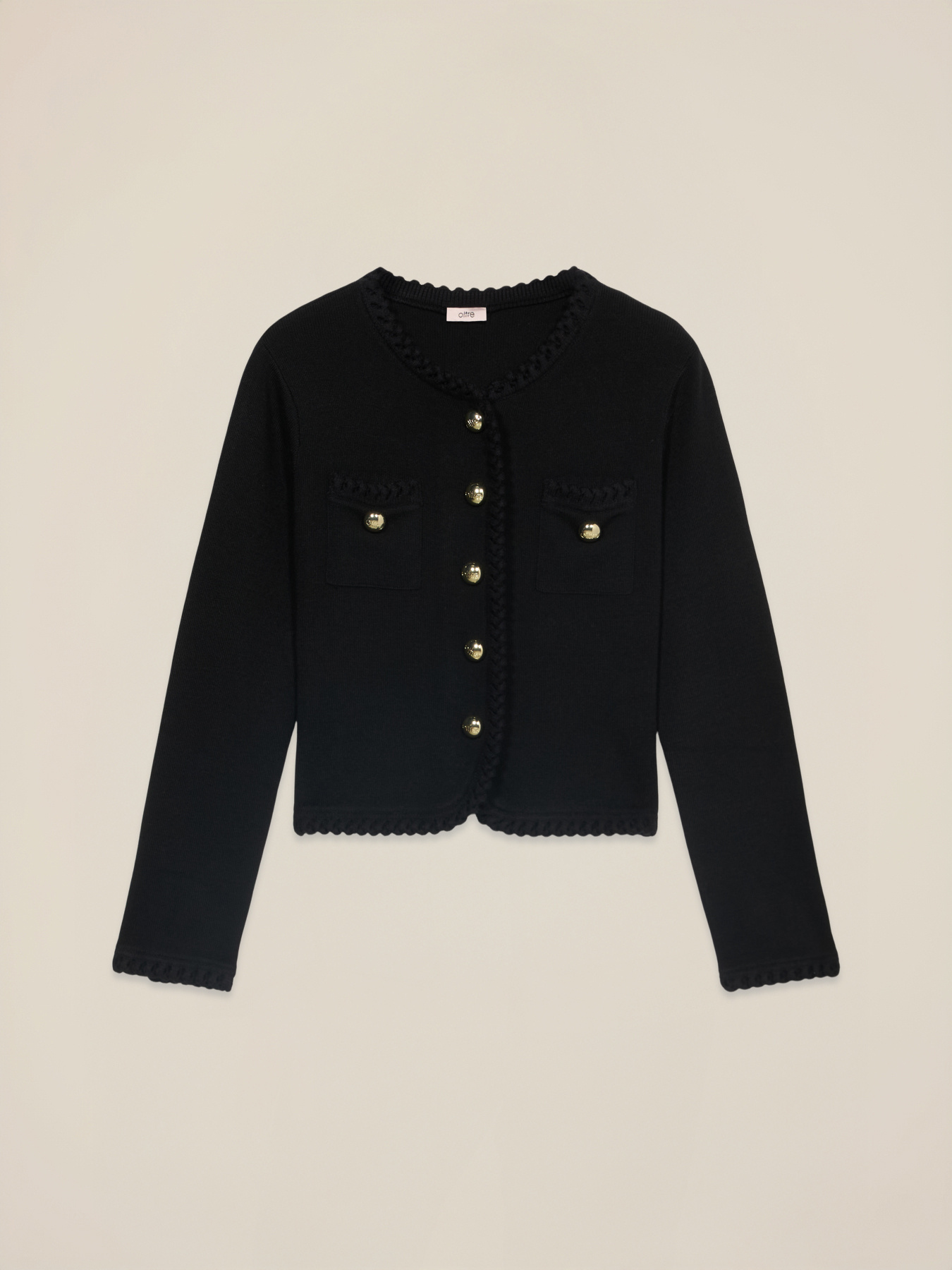 Veste en maille avec bordures travaill&eacute;es image number 3